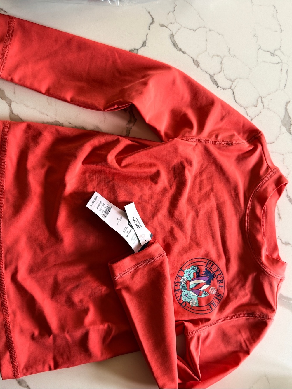 Carters 2t red surf rashguard shirt spf 50 nwt